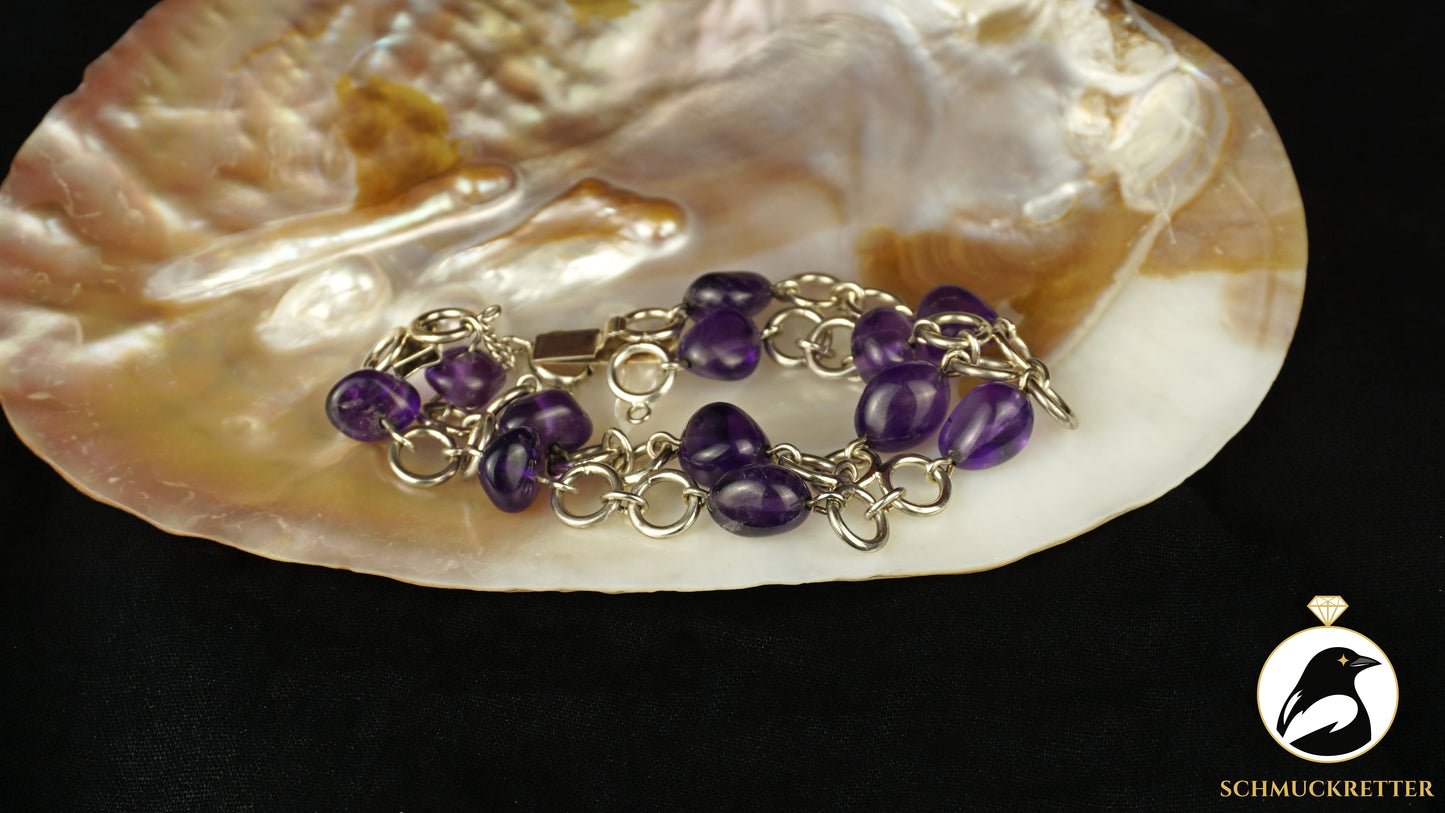 Amethyst Armband aus 835 Silber, SALE