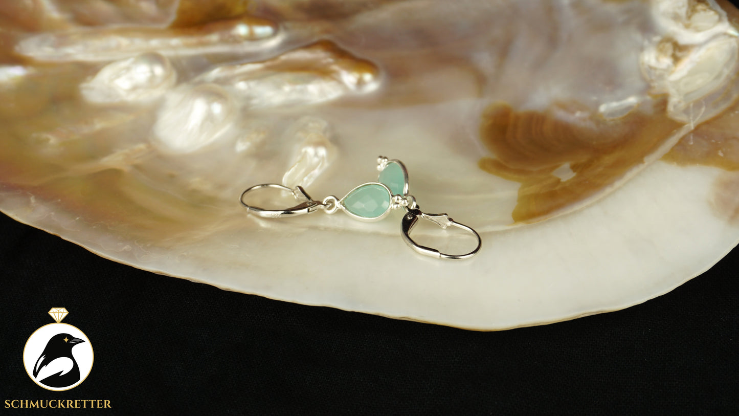 Chalcedon Ohrringe aus 925 Silber