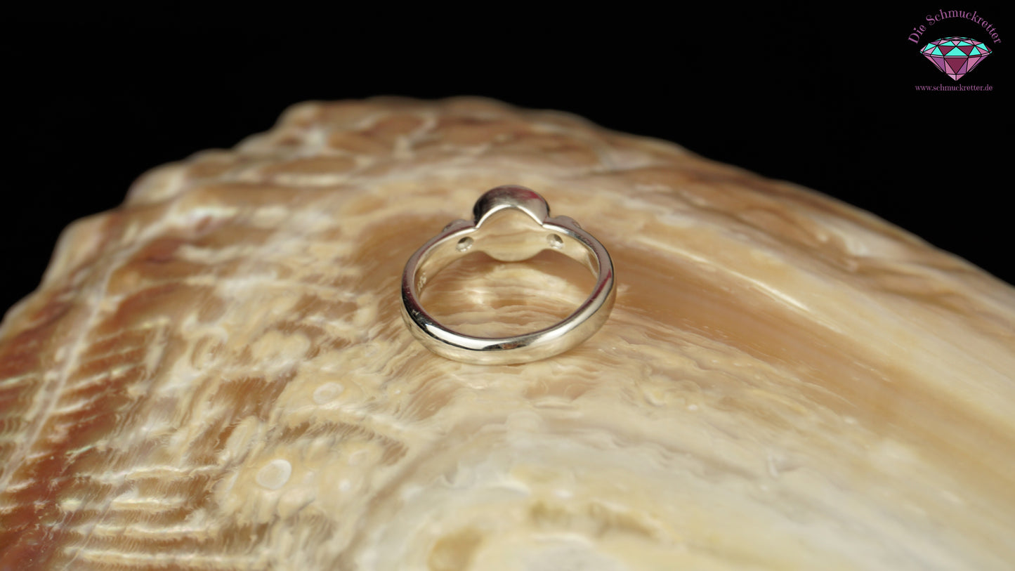 Ring von Bastian Inverun aus 925 Silber mit blauem Saphir - Gr. 53, SALE