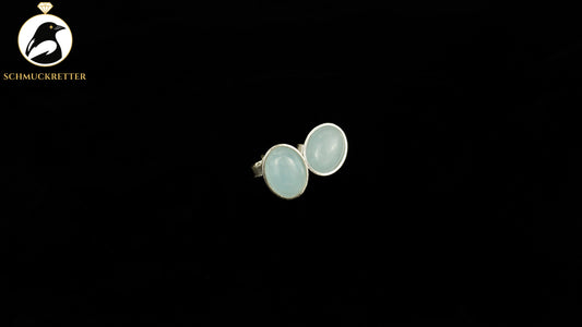 Aquamarin Ohrstecker in 925 Silber