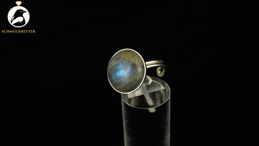 Labradorit Ring aus 925 Silber, verstellbar