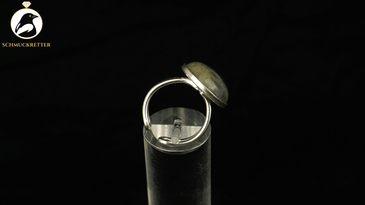 Labradorit Ring aus 925 Silber, verstellbar