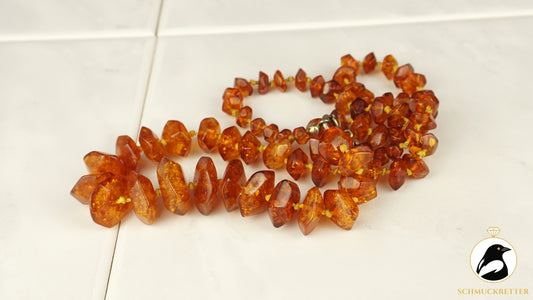 Facettiertes Bernsteincollier (5)