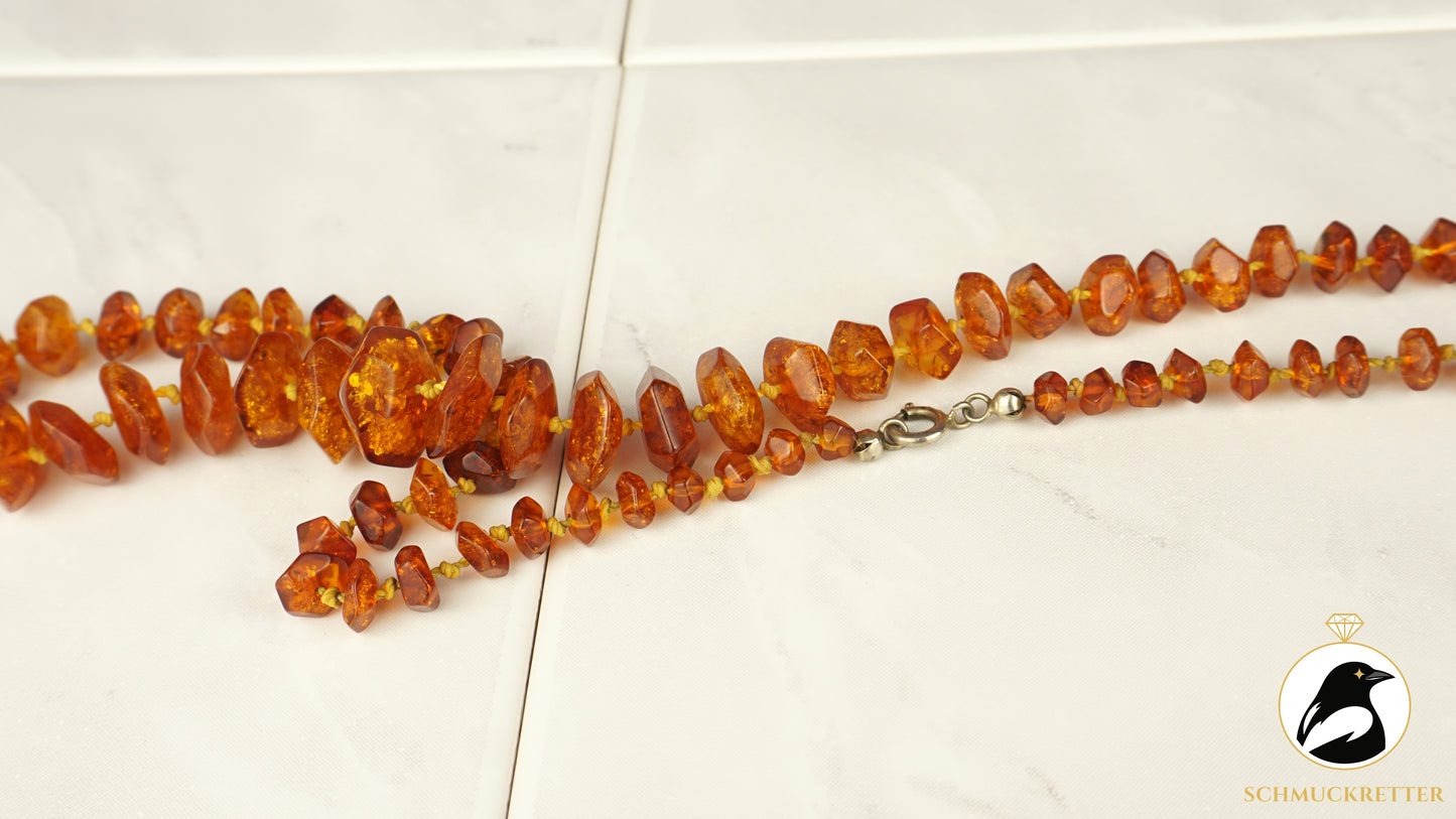 Facettiertes Bernsteincollier (5)