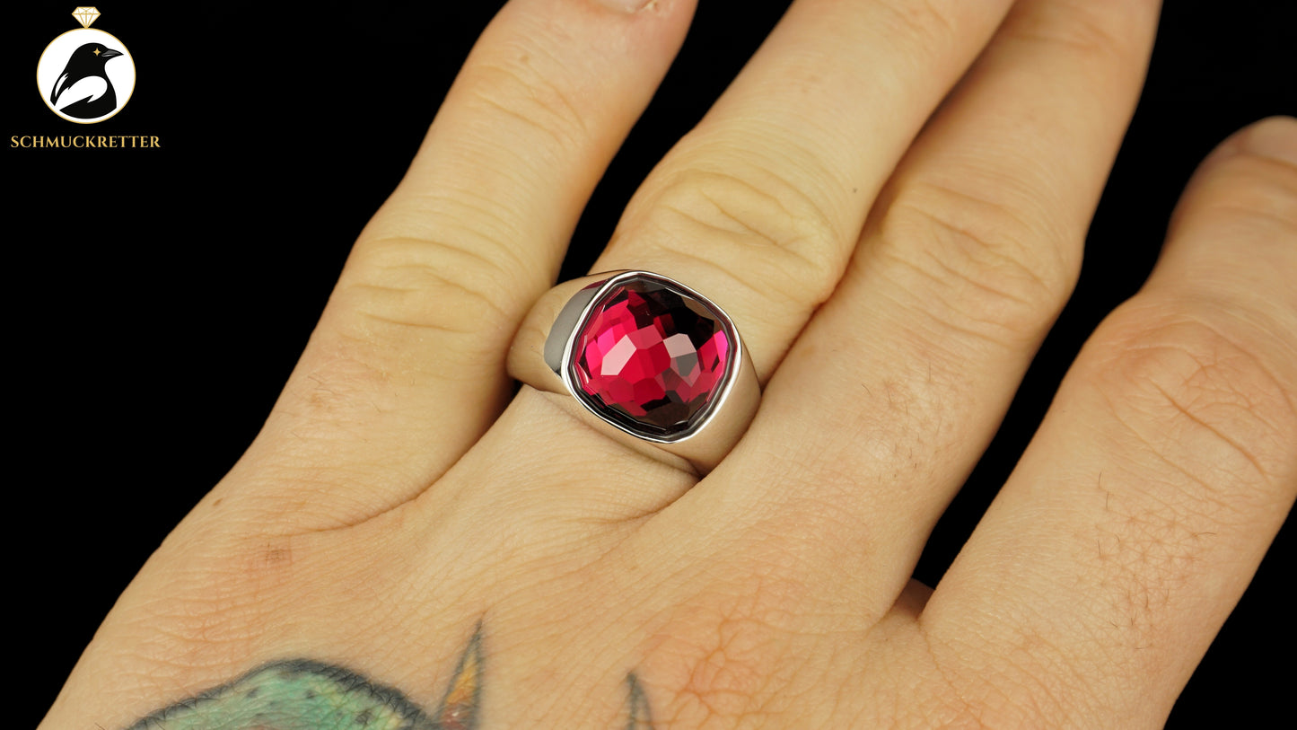 Swarovski Ring mit pinkem Kristall, neu & ungetragen - Gr. 52, SALE