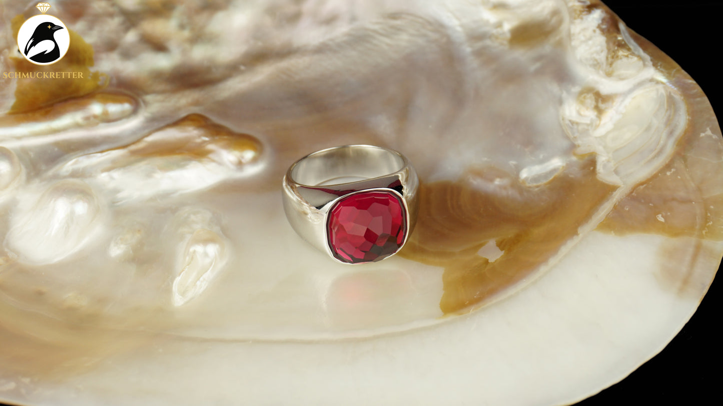 Swarovski Ring mit pinkem Kristall, neu & ungetragen - Gr. 52, SALE