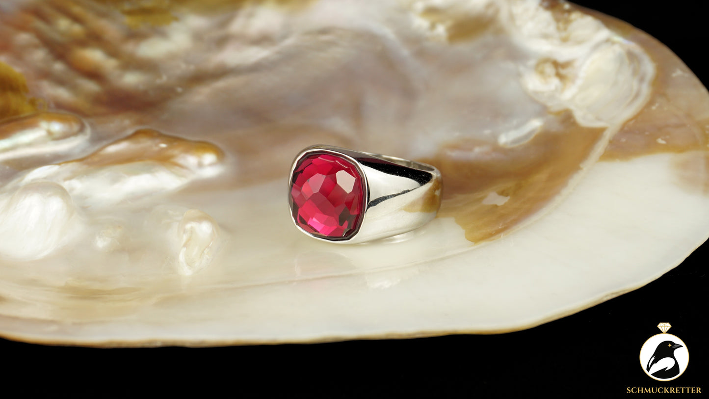 Swarovski Ring mit pinkem Kristall, neu & ungetragen - Gr. 52, SALE