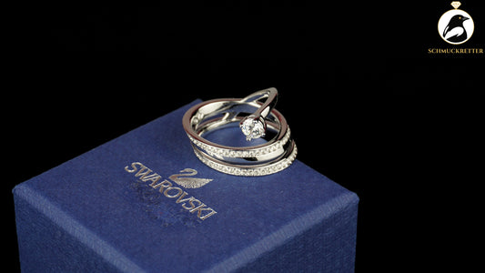 Swarovski Ring Spirale mit funkelnden Kristallen - neu & ungetragen, Gr. 52, SALE
