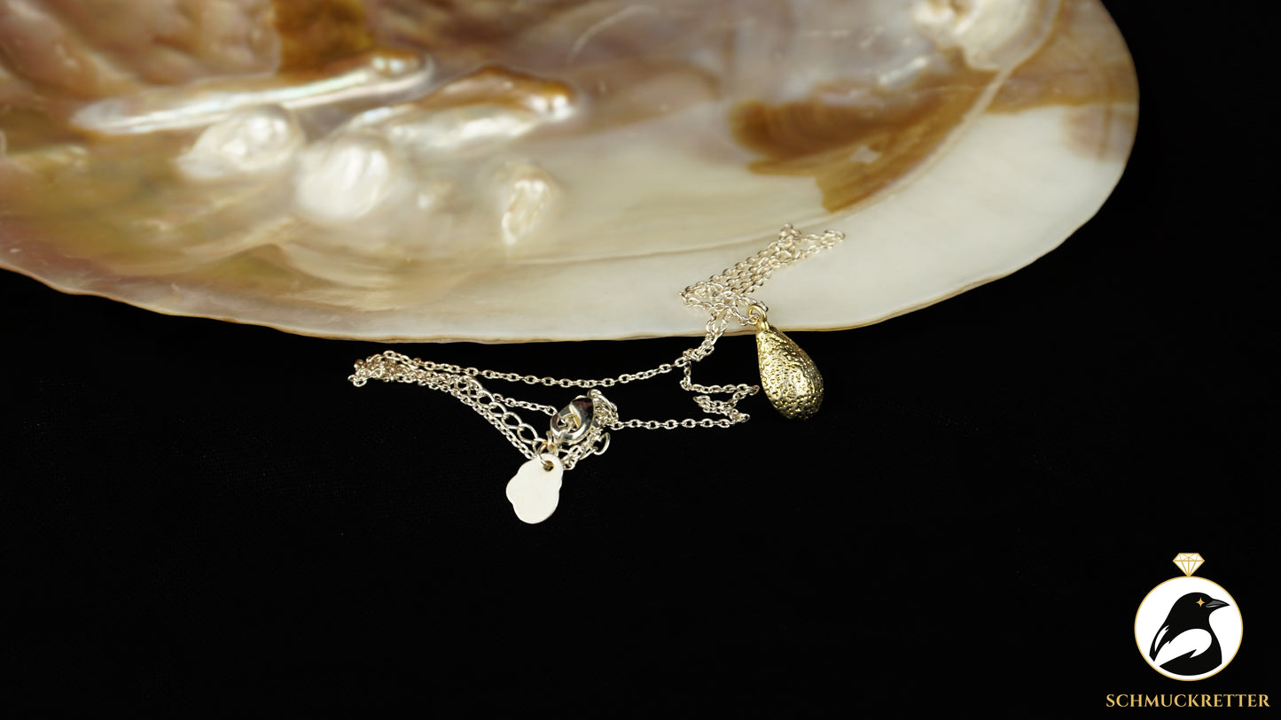 Avocado-Collier von Estella Bartlett, versilbert - mit Originalverpackung, SALE