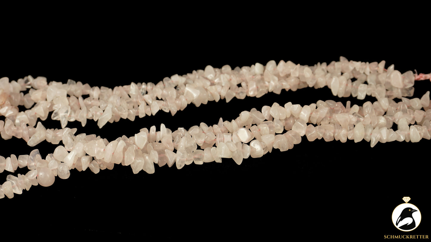 Rosenquarz Collier - dreireihig, SALE