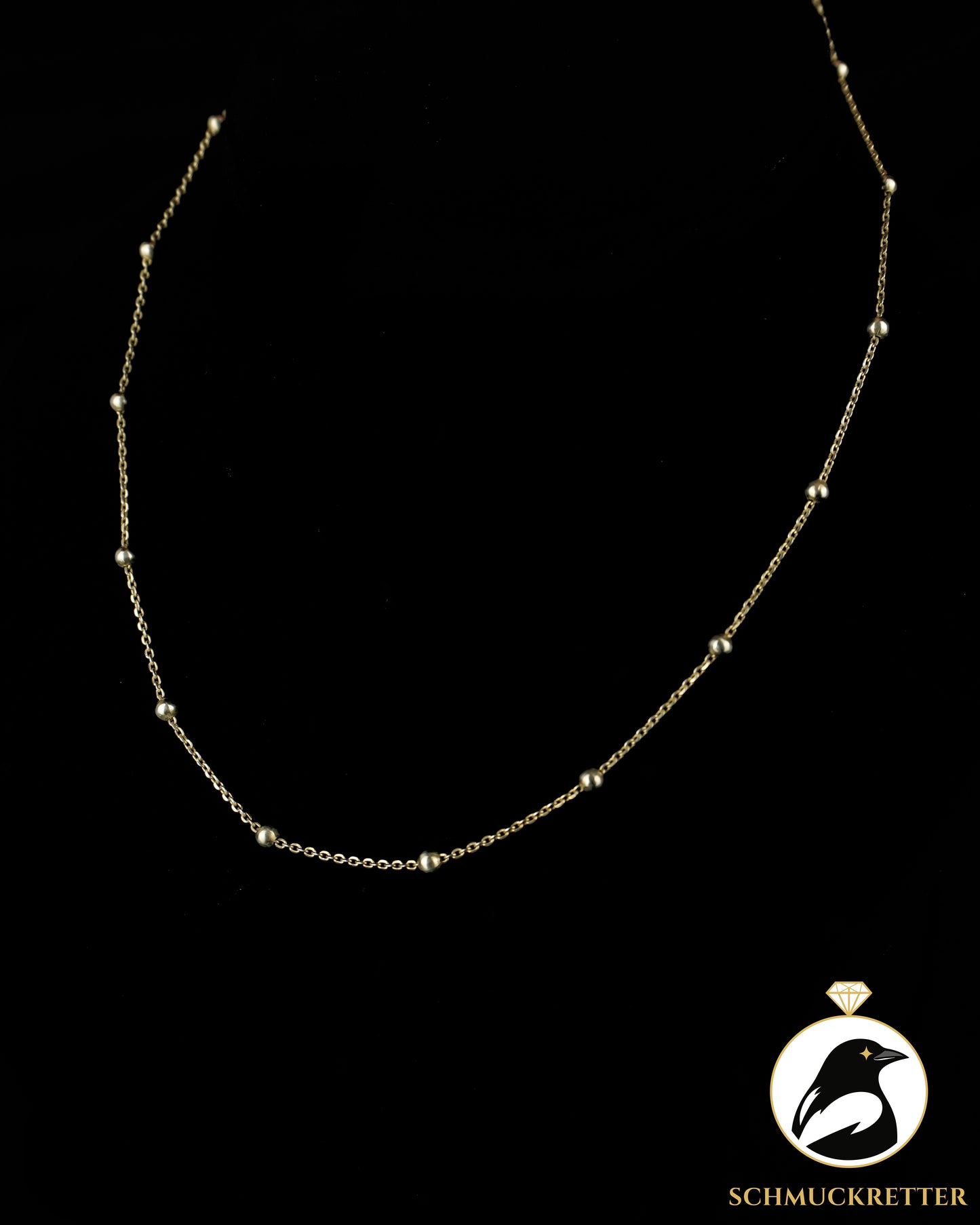 925 Silber Ankerkette mit Kugeln, 41cm (3)
