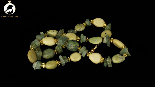 Kette 'Kiwi Harmony' - mit Aventurin & Serpentin, SALE