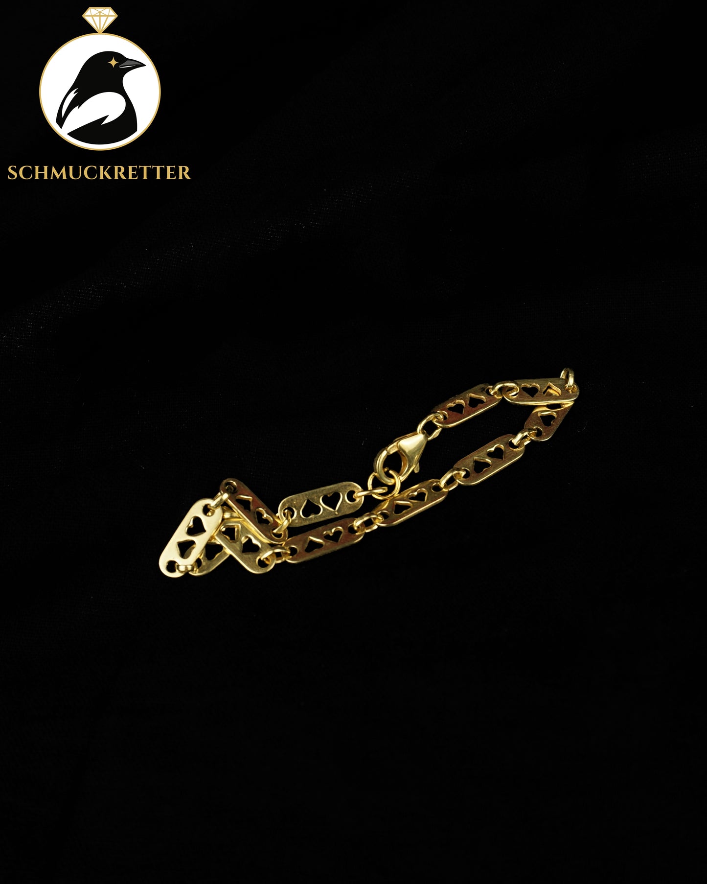 Herzchen-Armband aus vergoldetem 925 Silber