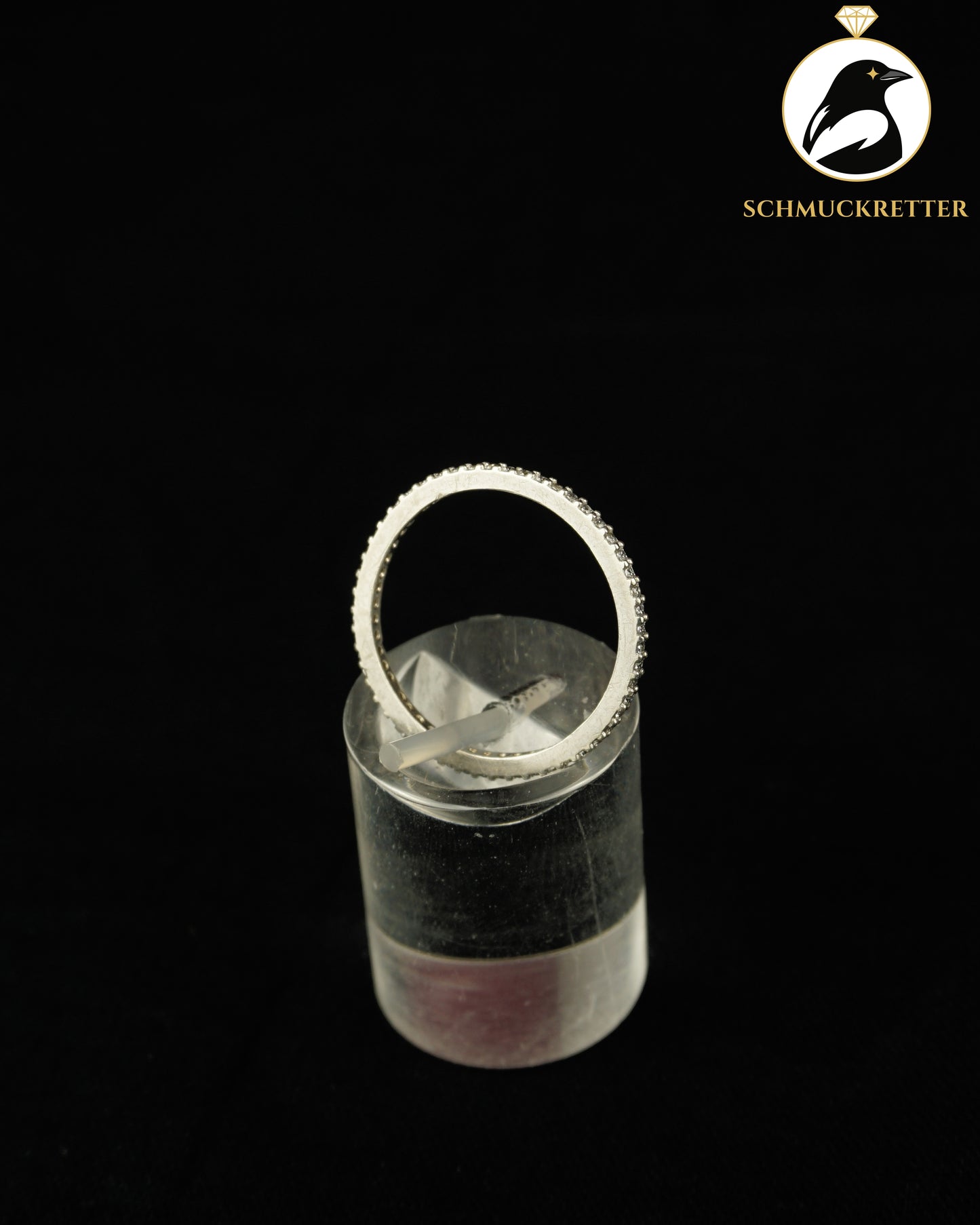 Zarter Memory-Ring mit Zirkonia aus 925 Silber, Gr. 56