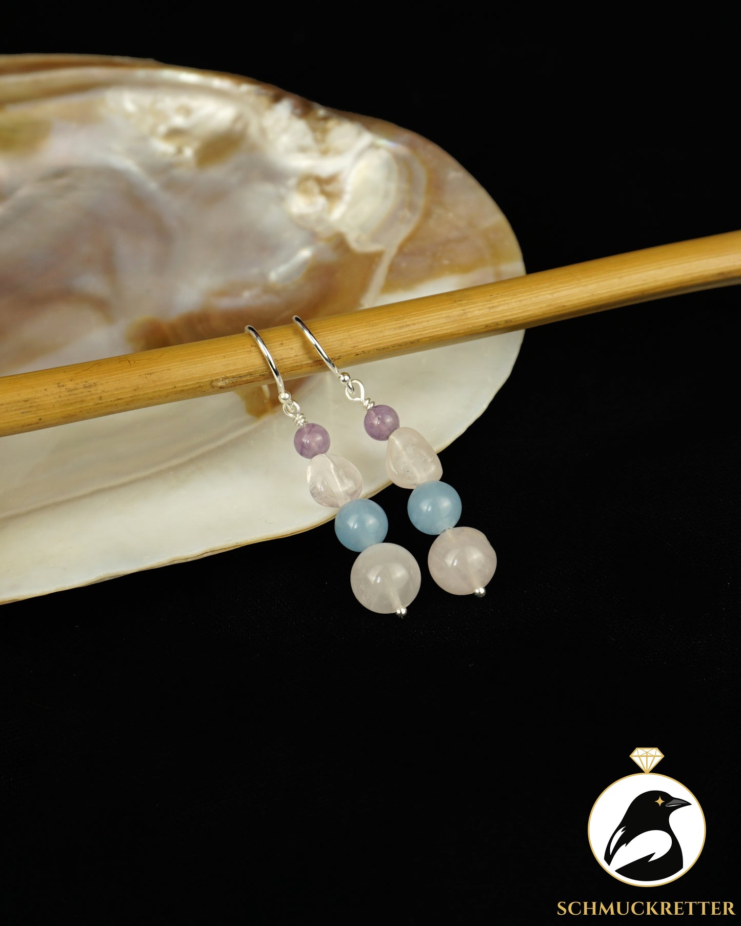 Pastellwolke: Armband, Kette und Ohrringe im Set - 925 Silber (Unikat)