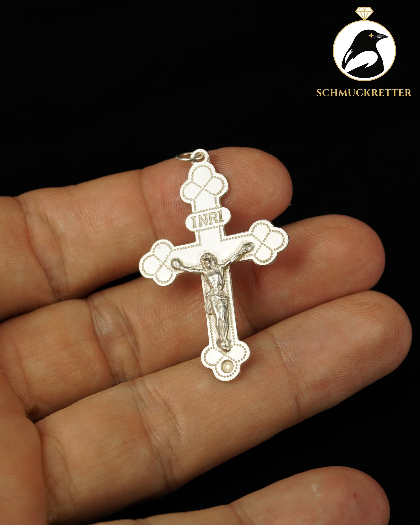 Jesus am Kreuz - Anhänger aus 800 Silber
