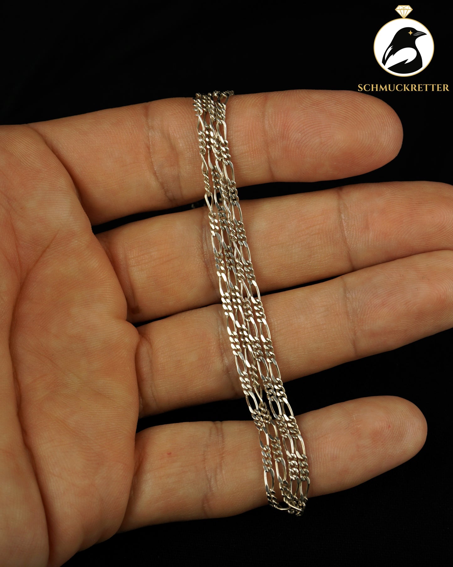 Figarokette aus 925 Silber, 53,5cm