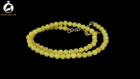 Kette aus Serpentin mit 925 Silber Verschluss, SALE