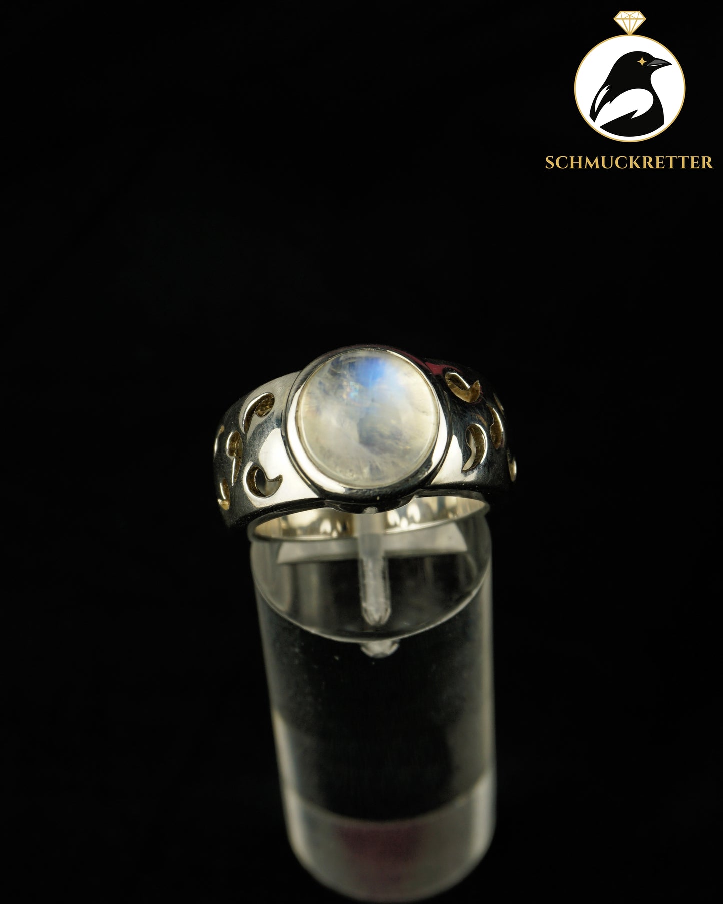 925 Silber Ring mit Mondstein von La Luna, Gr. 57