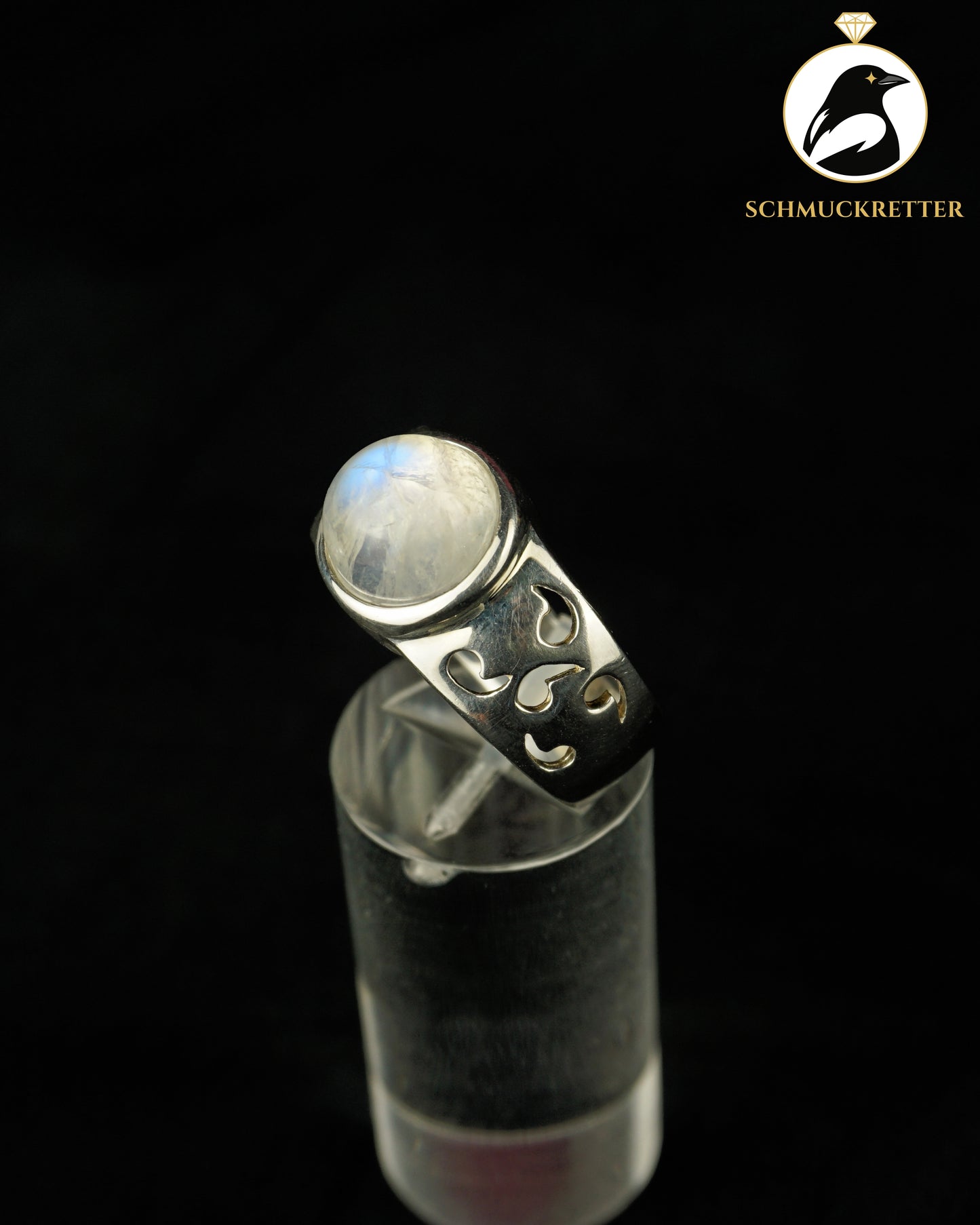 925 Silber Ring mit Mondstein von La Luna, Gr. 57