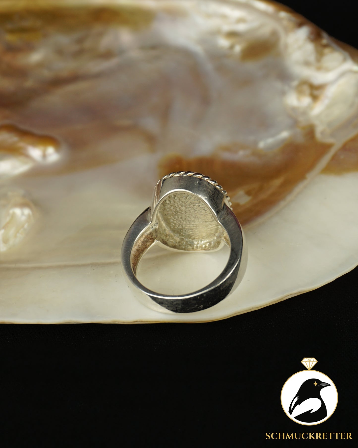 925 Silber Ring mit Rosenquarz von La Luna, Gr. 57