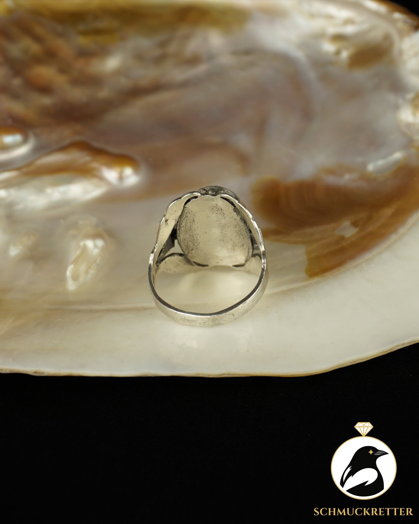 925 Silber Ring mit Abalone Perlmutt, Gr. 57