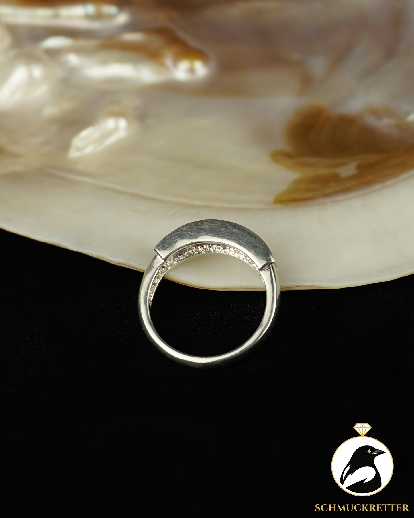 Breiter 925 Silber Ring mit Amethyst, Gr. 57