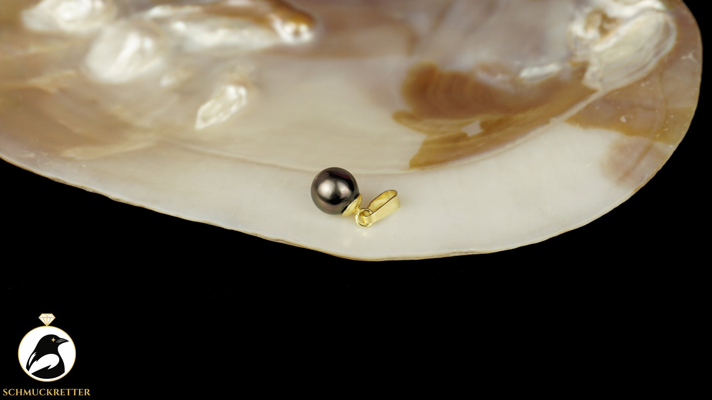 Anhänger mit echter Tahitiperle & 333 Gold Schlaufe