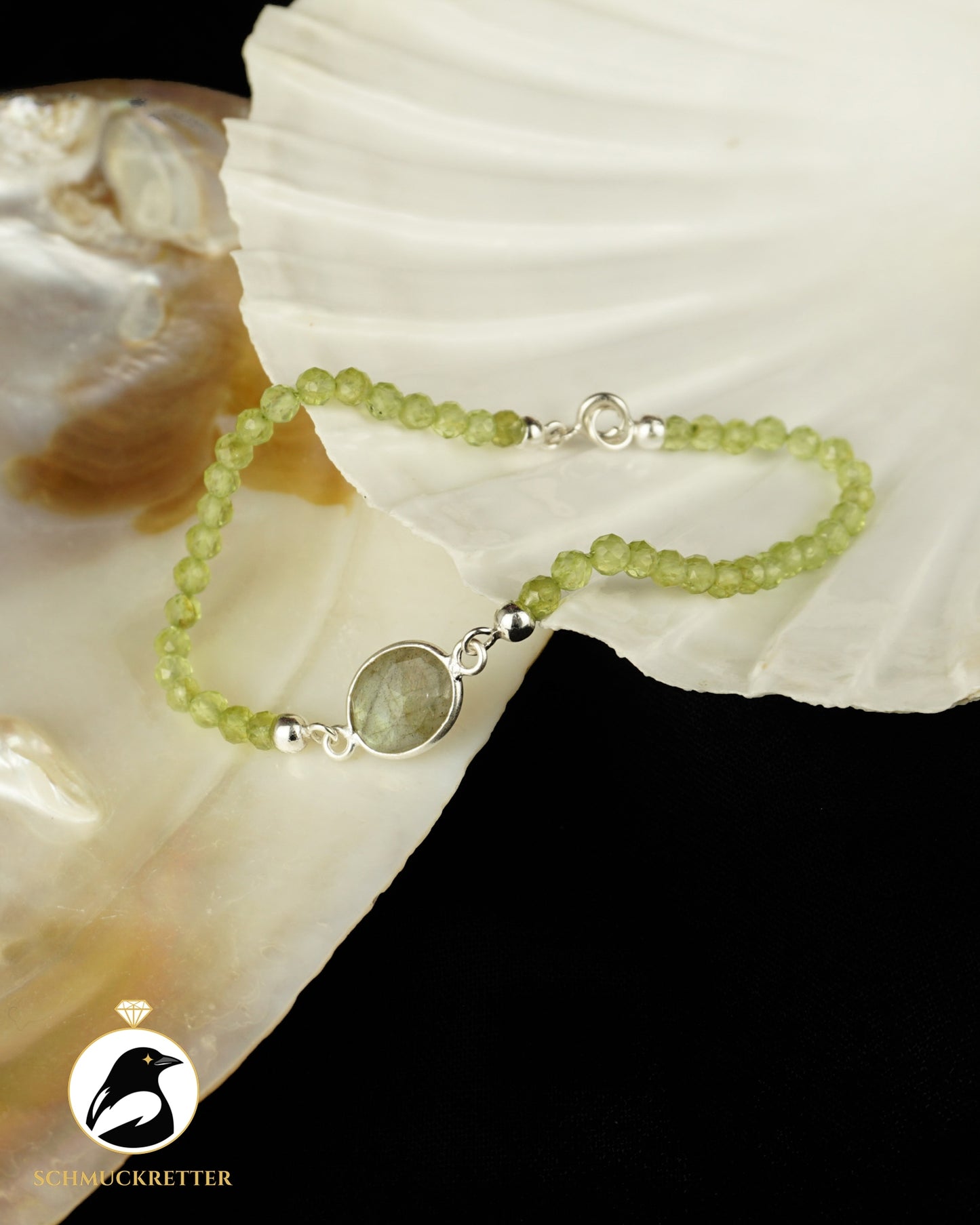 Armband | Zauneidechse | Peridot & Labradorit