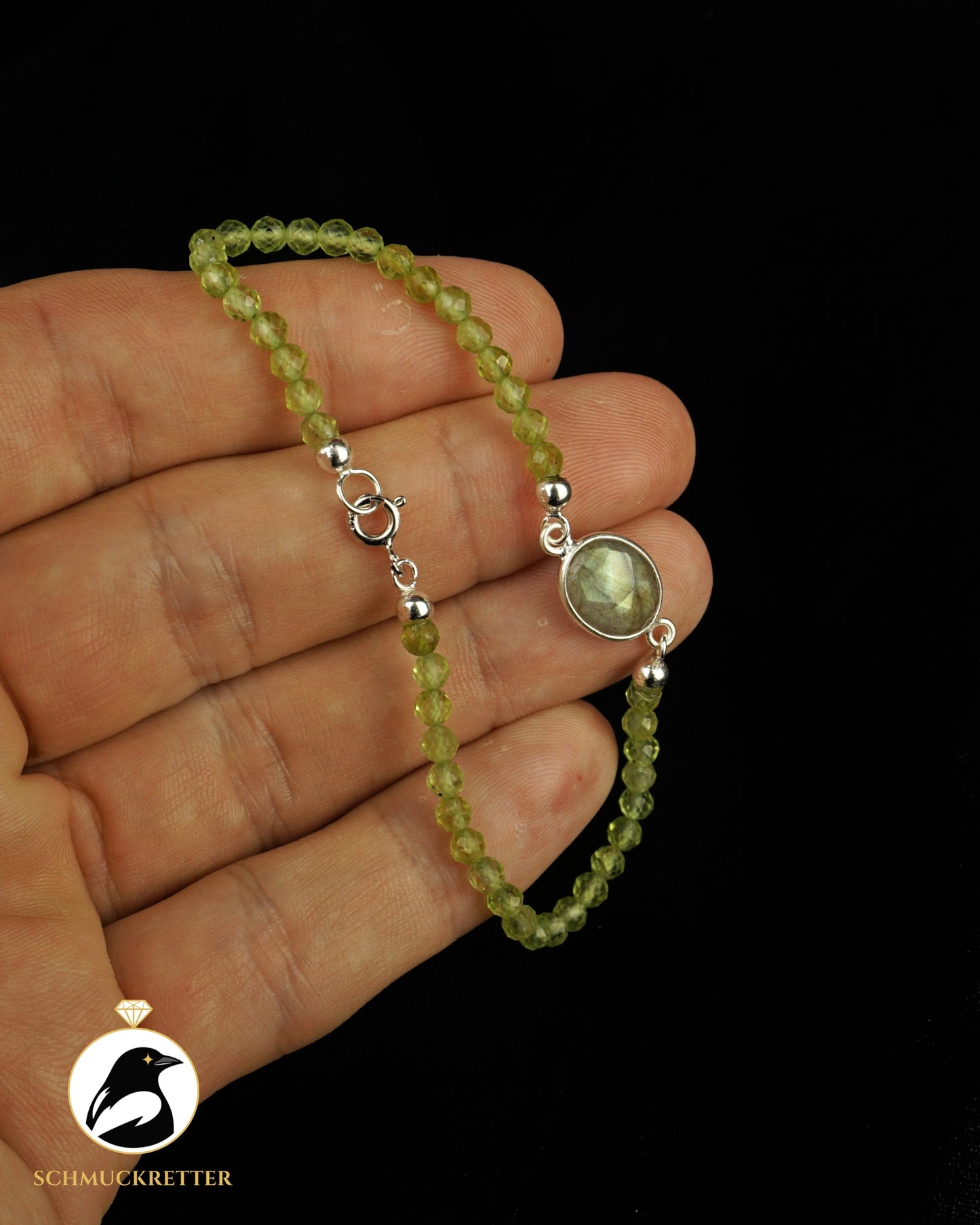 Armband | Zauneidechse | Peridot & Labradorit