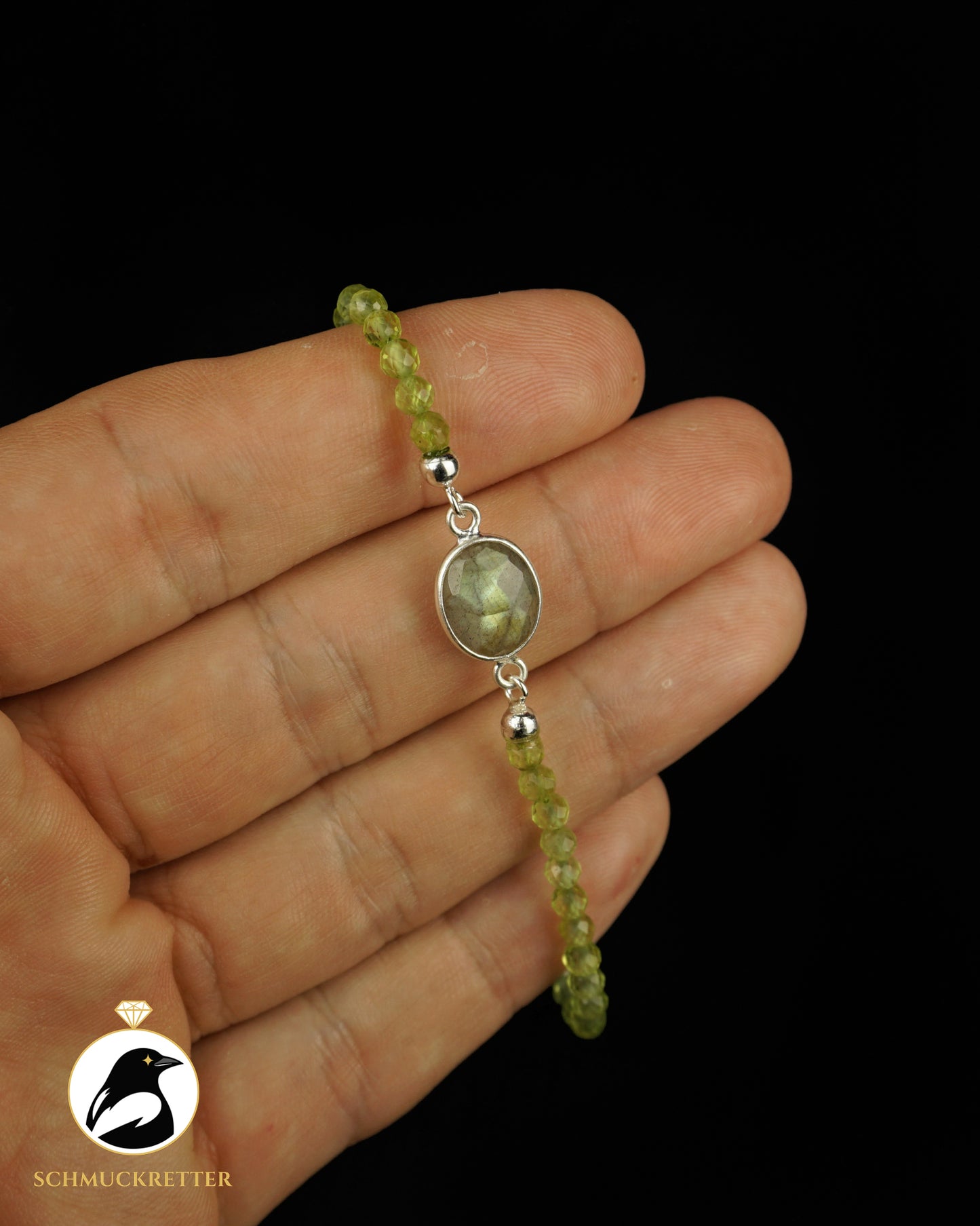 Armband | Zauneidechse | Peridot & Labradorit