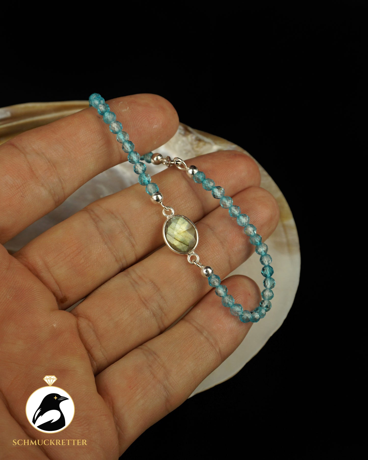 Armband | Blauer Baumwaran | Labradorit & Blautopas