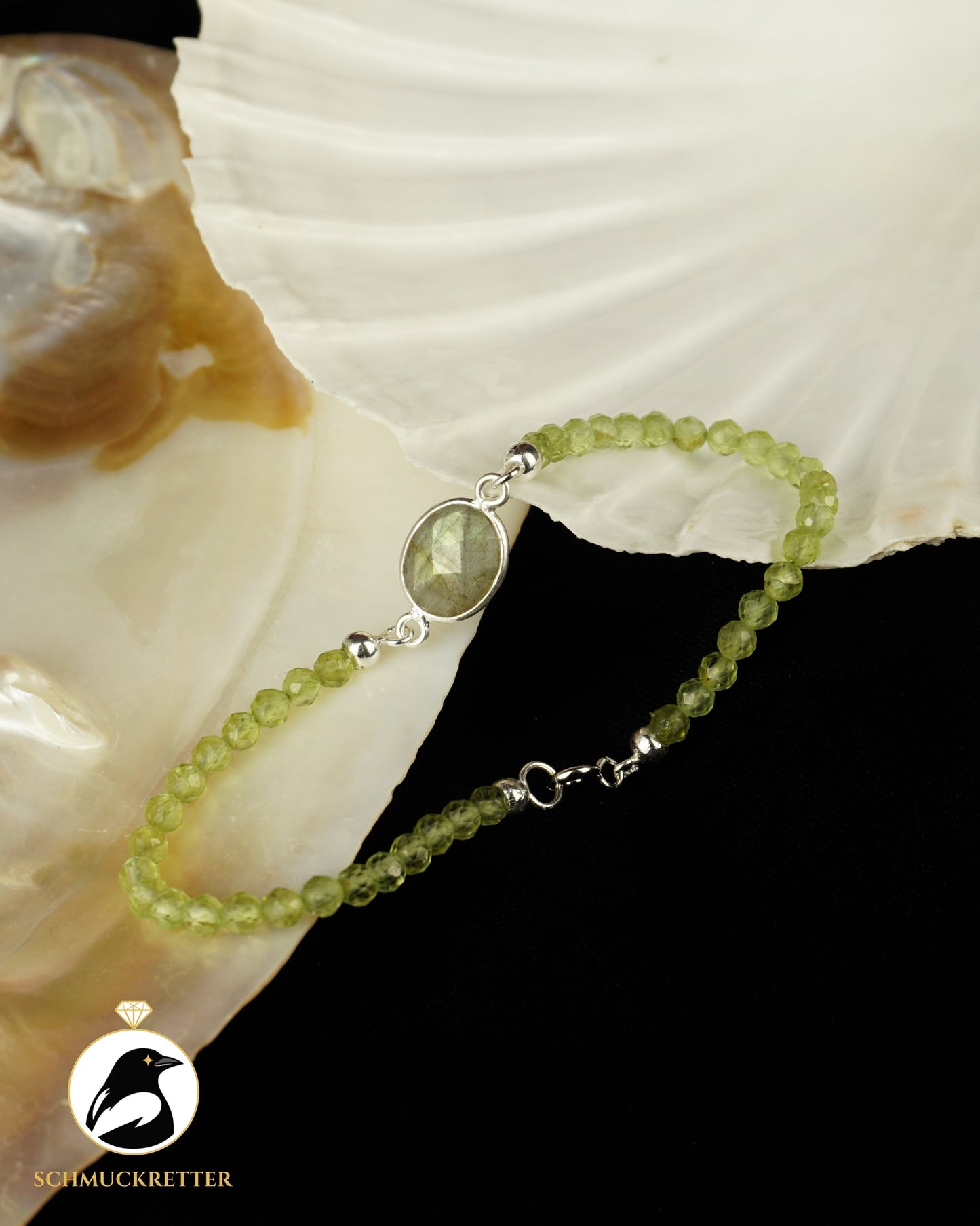 Armband | Zauneidechse | Peridot & Labradorit