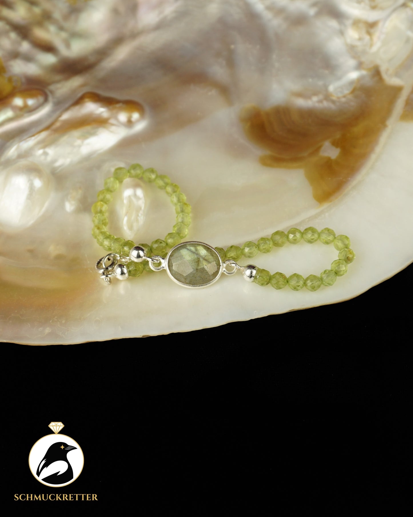 Armband | Zauneidechse | Peridot & Labradorit