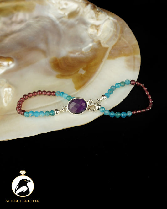 Armband | Kampffisch I | Amethyst, Apatit & Granat