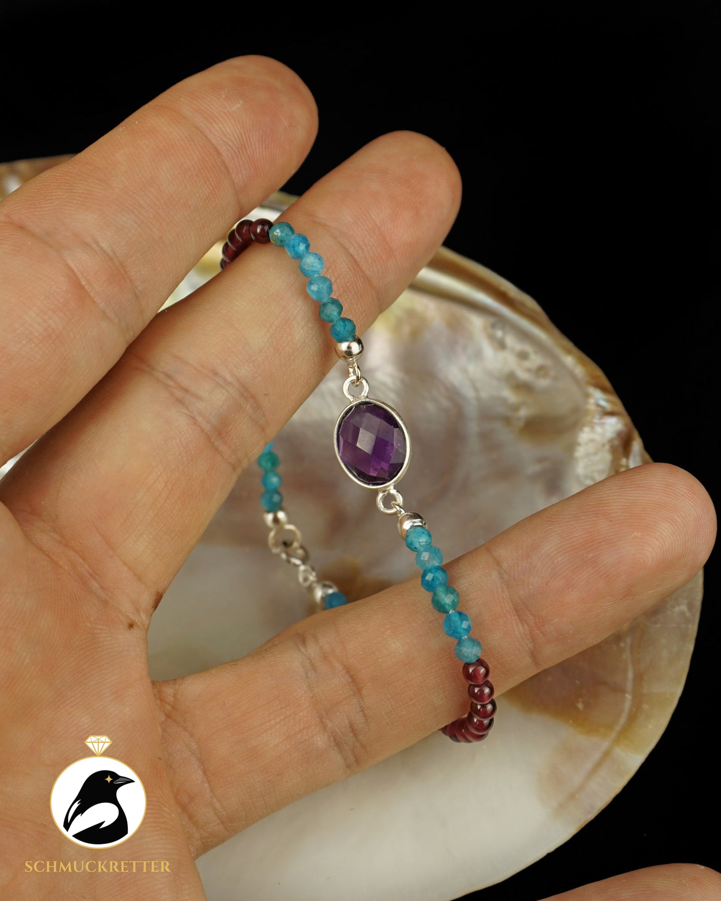 Armband | Kampffisch I | Amethyst, Apatit & Granat