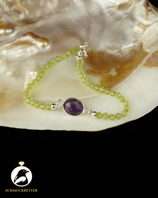 Armband | Violettkronennymphe II | Peridot & Amethyst