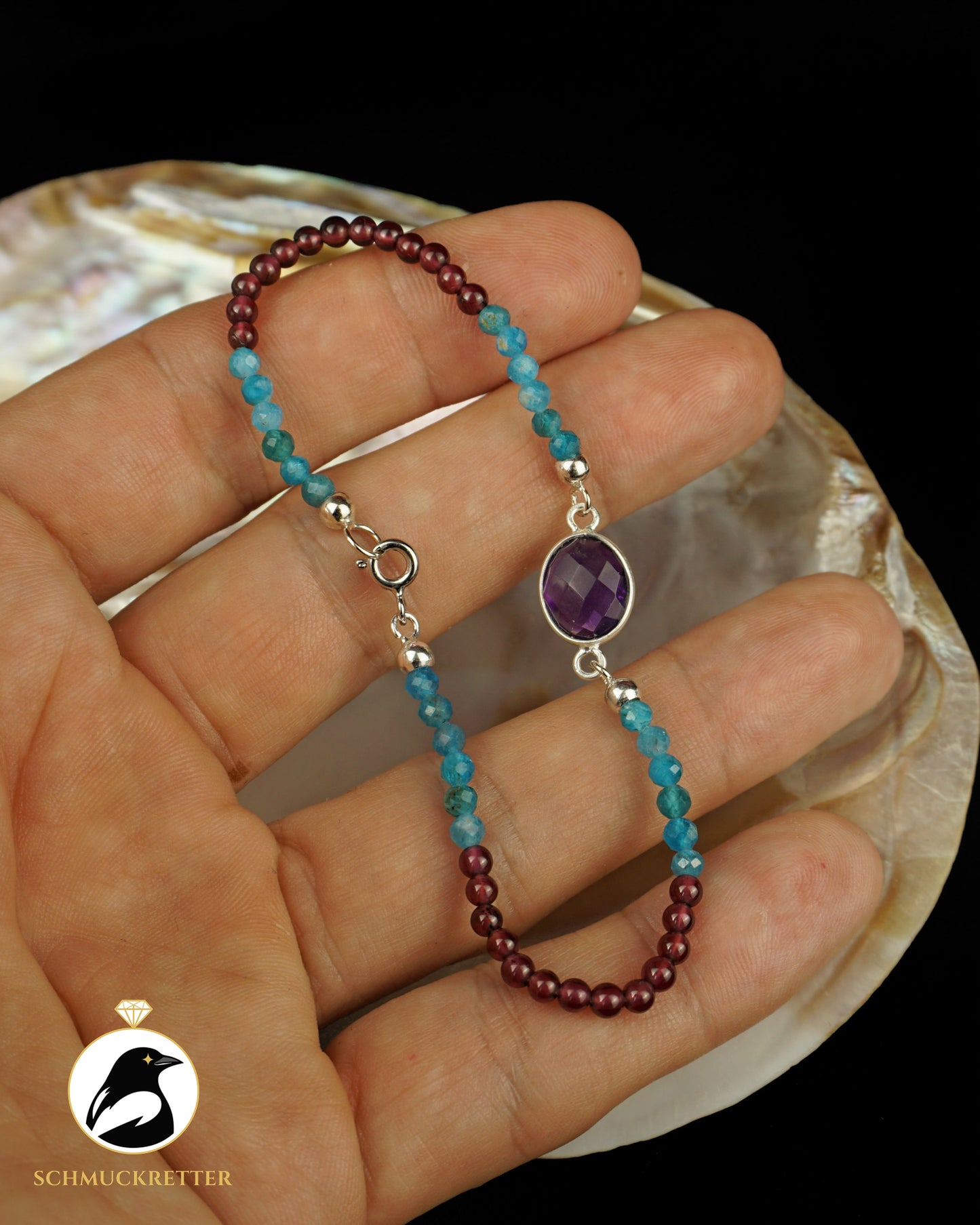 Armband | Kampffisch I | Amethyst, Apatit & Granat