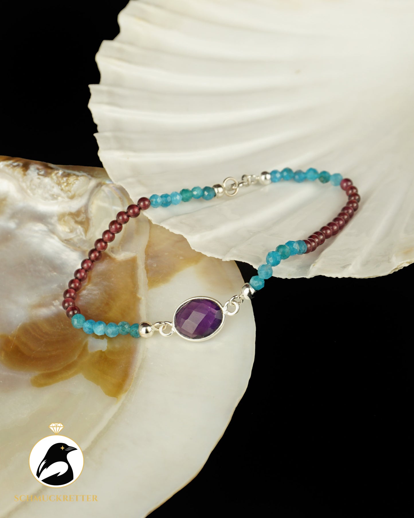 Armband | Kampffisch I | Amethyst, Apatit & Granat