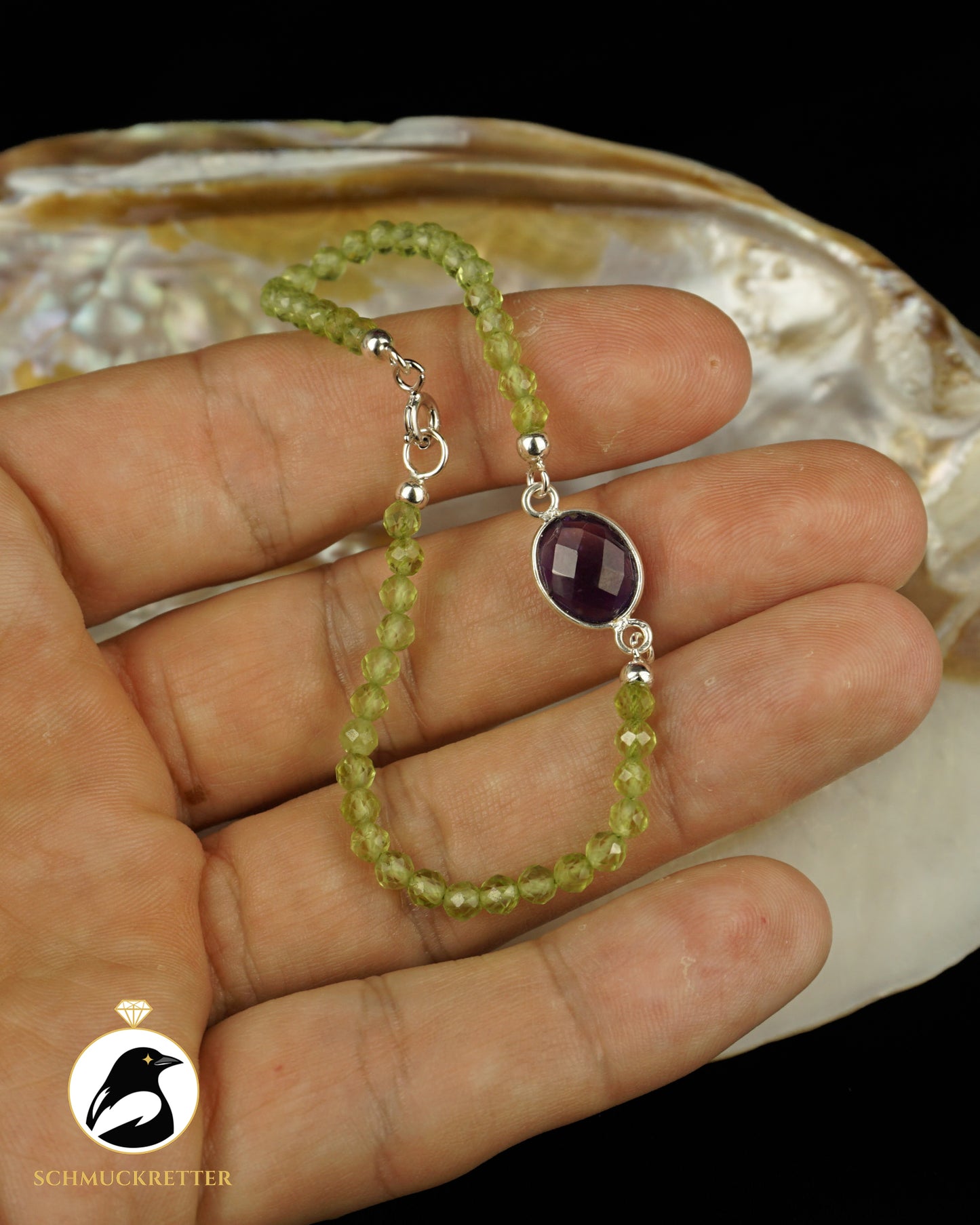 Armband | Violettkronennymphe II | Peridot & Amethyst