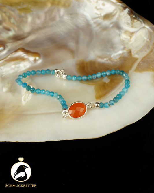 Armband | Eisvogel II | Karneol & Apatit