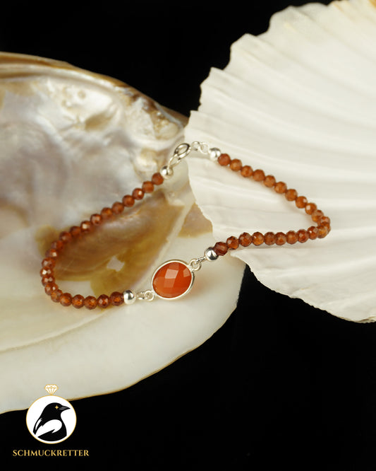 Armband | Mandarinenkrabbe | Karneol & Hessonit 🦀