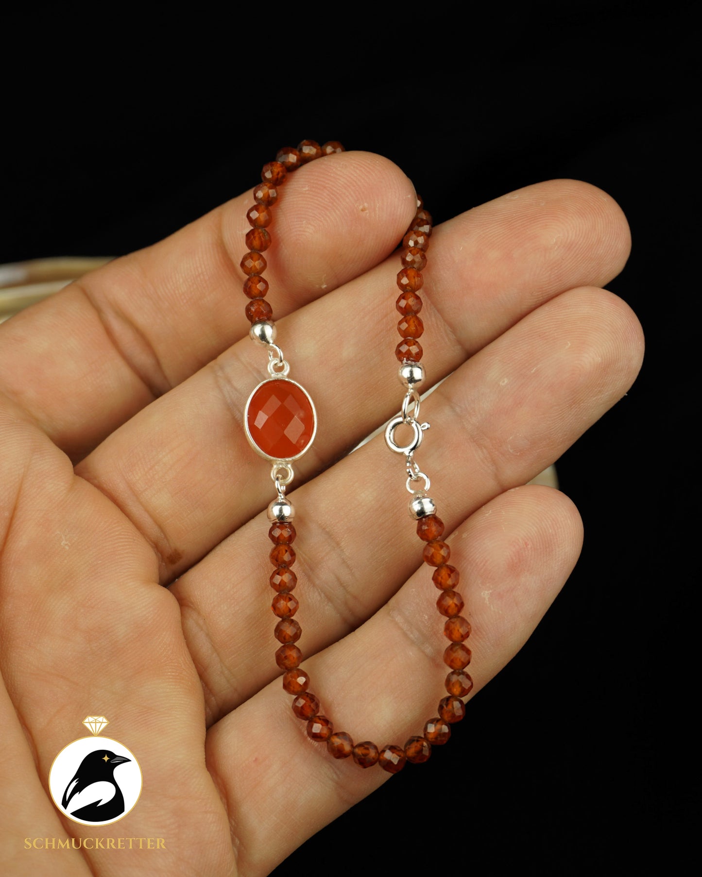 Armband | Mandarinenkrabbe | Karneol & Hessonit 🦀