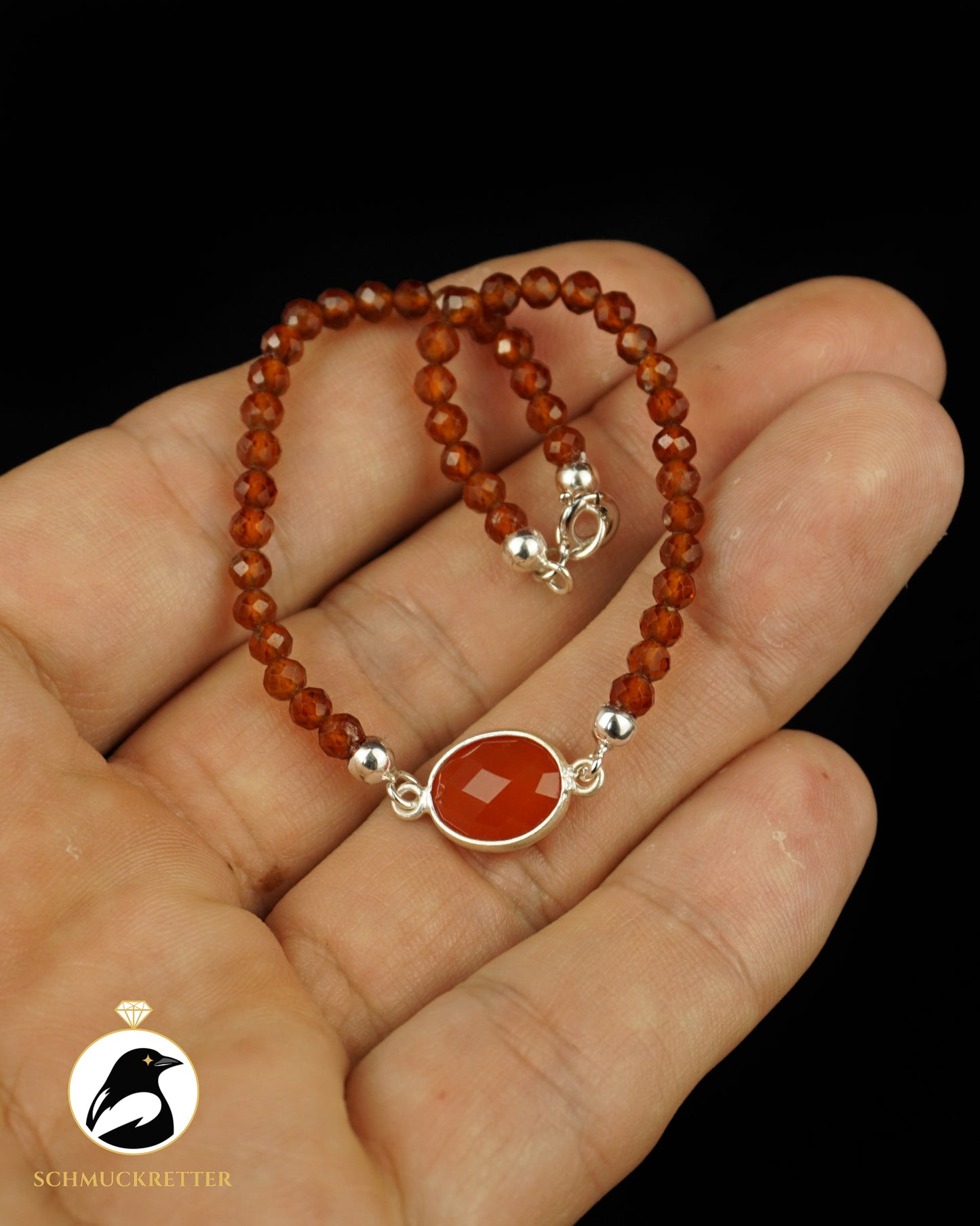 Armband | Mandarinenkrabbe | Karneol & Hessonit 🦀