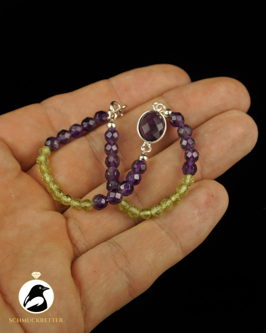 Armband | Violettkronennymphe I | Amethyst & Peridot