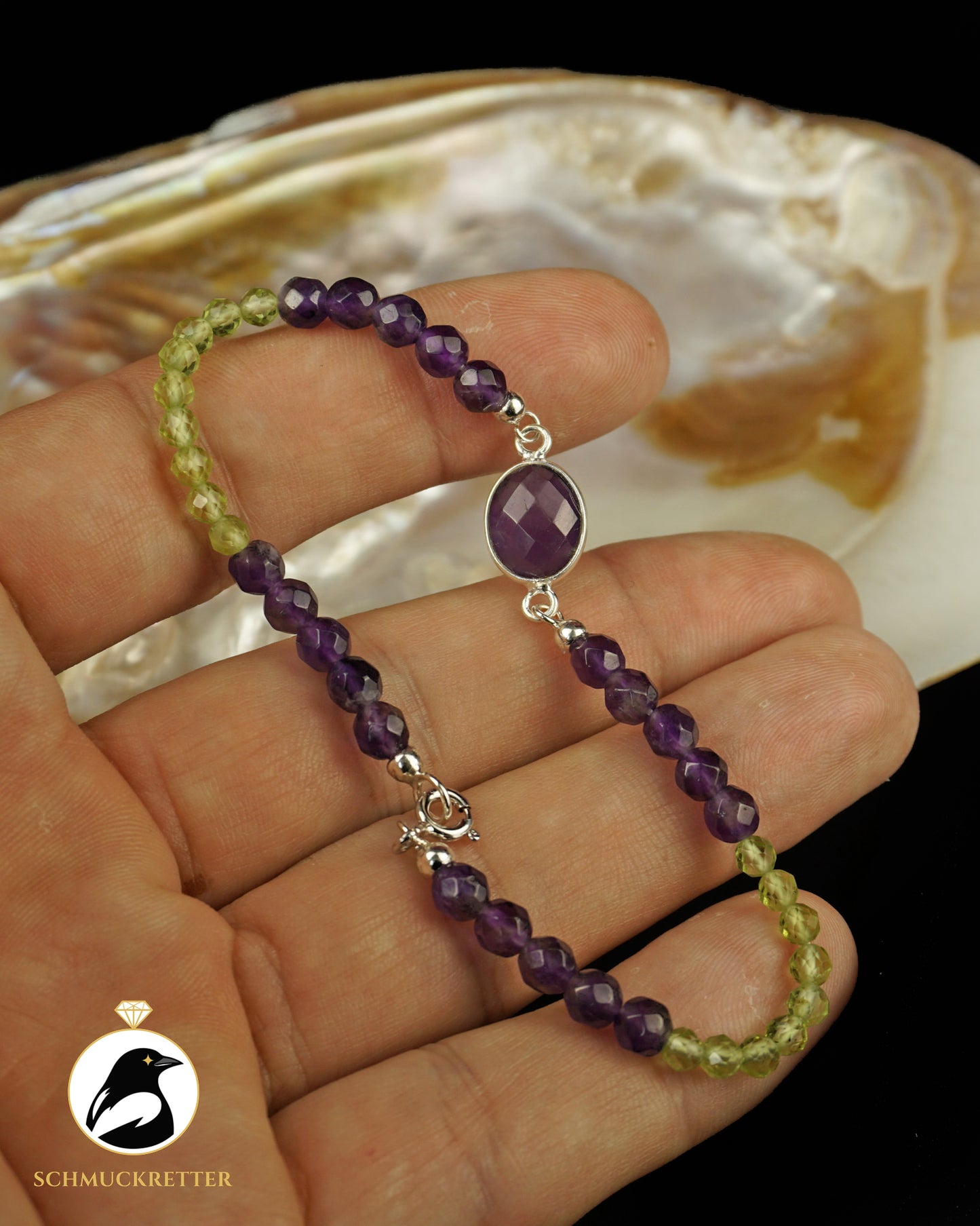 Armband | Violettkronennymphe I | Amethyst & Peridot