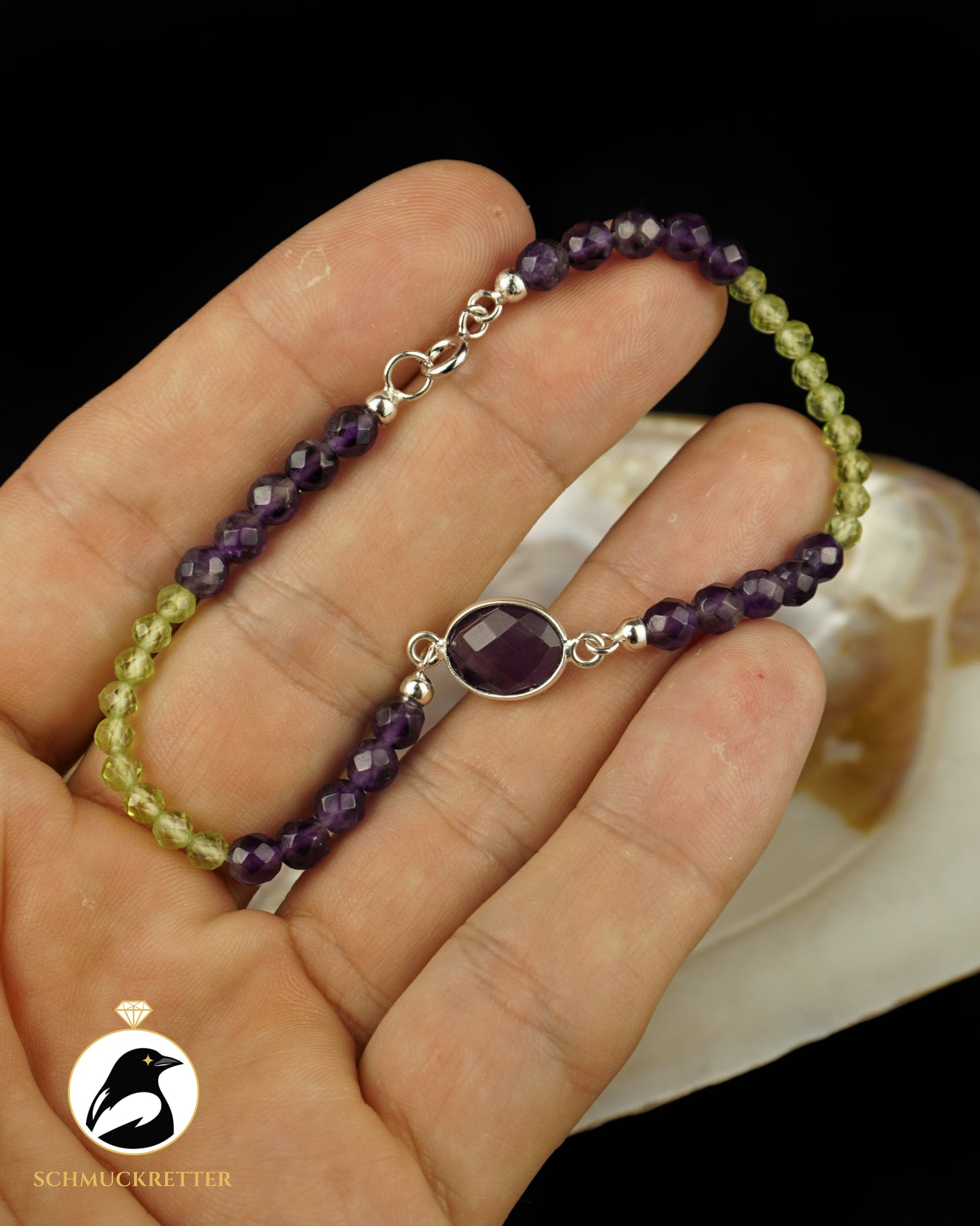 Armband | Violettkronennymphe I | Amethyst & Peridot