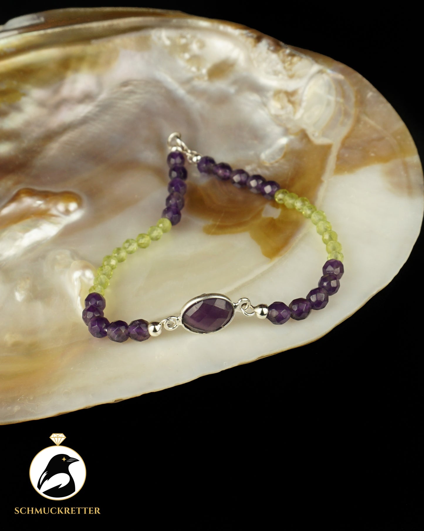 Armband | Violettkronennymphe I | Amethyst & Peridot